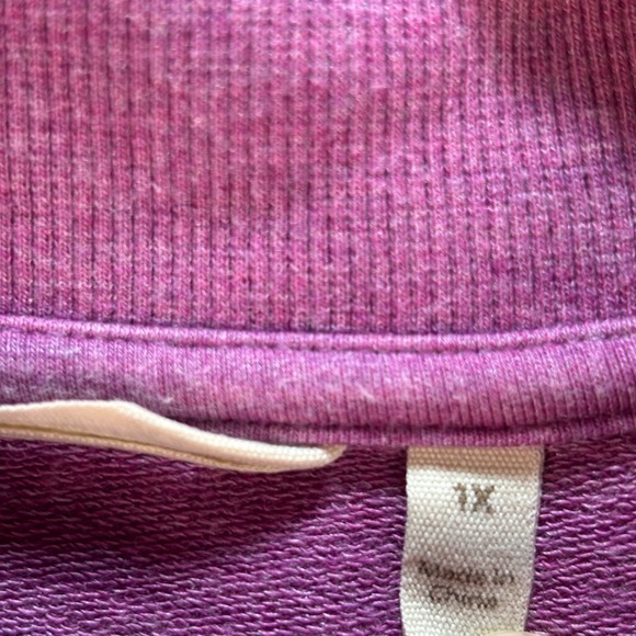 Soft Surroundings Button Pullover Tunic Top Pockets Casual Purple Woman's Sz XL - Picture 5 of 10